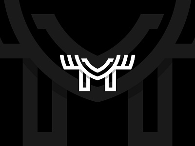 Letter M Antler Logo (for sale) antler logo deer logo letter m logo logo logo for sale m logo monogram logo typography