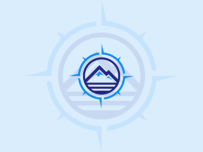 Mountain Compass Logo (for sale) adventure logo letter m logo logo logo for sale monogram logo mountain logo nature logo sea logo typography