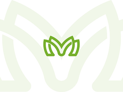 Letter M Or Mm Leaf Logo (for sale)