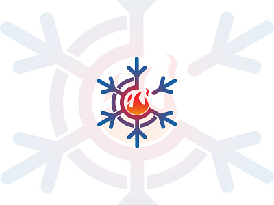 Letter C Fire Ice Logo (for sale) c fire logo fire ice logo flame ice logo letter c logo logo logo for sale monogram logo snowflake logo typography