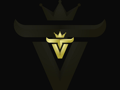 Letter Vt Bull King Logo (for sale)