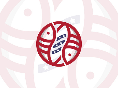 American Global Fish Logo (for sale) america fish flag global globe logo logo for sale patriot trade