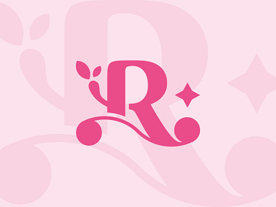 Letter R Feminine Logo (for sale) beauty r logo fashion r logo feminine r logo logo logo for sale monogram monogram logo r logo typography