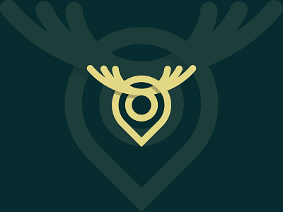 Deer Location Logo (for sale) deer location logo deer pin logo hunt logo hunting logo
