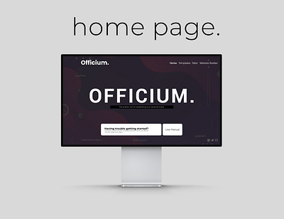 Officium Web-UI Mockup mockup web design