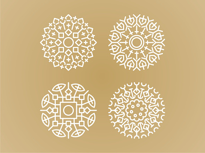 MANDALA SET arabic art background decoration design element ethnic floral flower indian mandala meditation motif oriental ornament pattern round tribal vector vintage