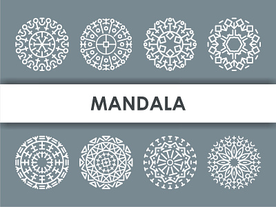 MANDALA SET abstract arabic art background decoration design element ethnic floral flower henna indian mandala meditation ornament pattern tribal vector vintage yoga