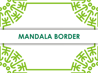 MANDALA BORDER abstract background border decoration decorative design element ethnic floral flower henna illustration indian lace mandala ornament ornate pattern textile vector