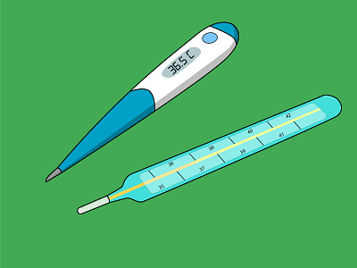 Termometer clinical diagnostic digital fahrenheit flat design graphic health care hot human icon ill illustration infect meter number sick sign sketch symbol vector