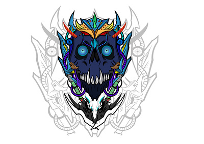 skull design illustration vector
