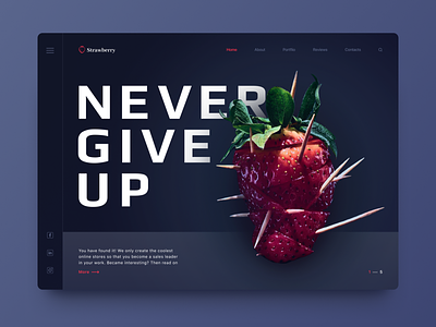 Strawberry design designer never give up ui uidesign uiux ux uxdesign web webdesign