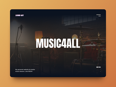 Sound Art Website design designer guitar music rock rockandroll ui uidesign uiux ux uxdesign web webdesign