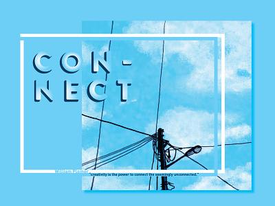 Connect artwork blue colour colour palette digital art digital painting lamp layout design linestyle morden palette simple sky template design tone typography ui ux