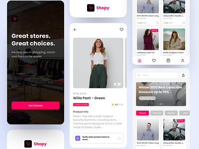 Shopy | Mobile App E-commerce mobile app ui design