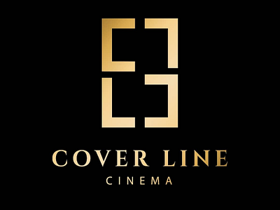 Cover line cinema logo design