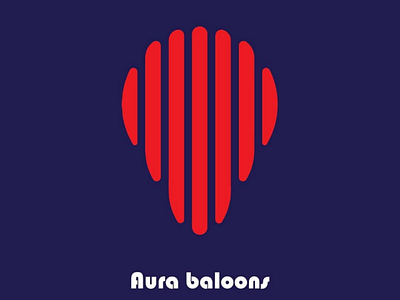 Aura balloons logo design