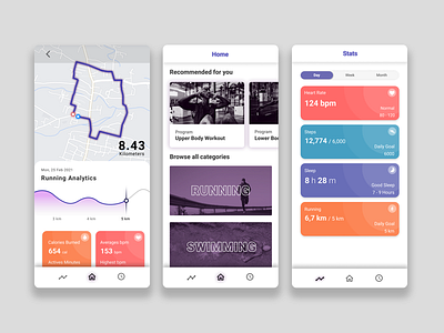 Workout app design