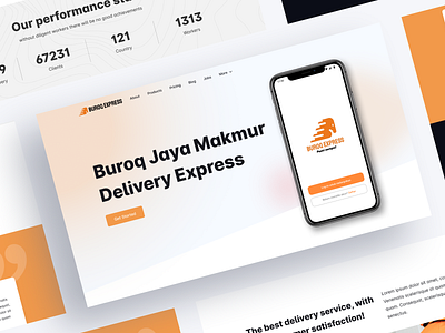Buroq Express Landing Page design ui uidesign web