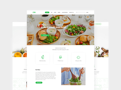 healthy food web design project food website healthyfood ui webdesign