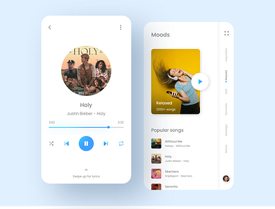 Music app app design minimal design mobile music app music player ui uidesign uiux