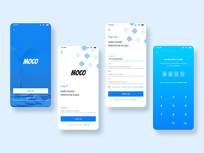 MOCO app branding figma minimal design mobile ui payment app uidesign uiux