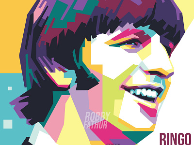 Ringo Starr WPAP Pop Art Style