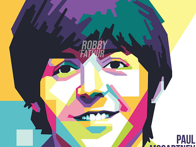 Paul McCartney Pop Art Portrait adobe animation art artist beatles color colorful design illustration illustrator minimal musician photoshop pop art popular portrait print the beatles