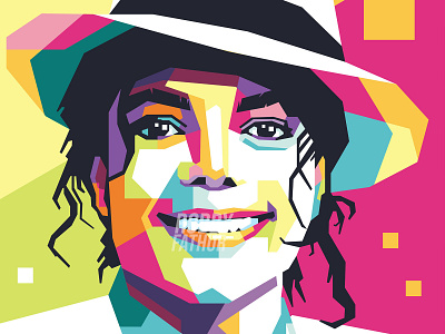 Michael Jackson Pop Art Portrait adobe art artist classic color colorful design eps illustration illustrator jackson king of pop musician photoshop pop pop art portrait print pro create vector
