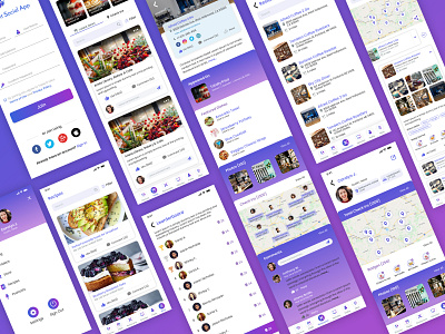 Restaurant social app app design ui ux