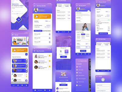 English App - Learn English Online app design illustration ui ux