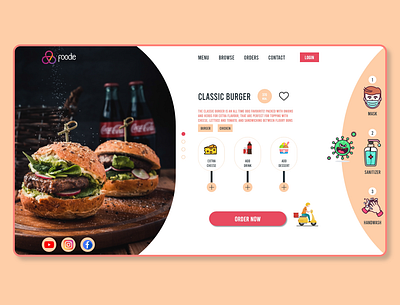 Restaurant WebDesign adobexd agency burger coronavirus design dribbble flatdesign food foodmenu ui uiux user interface ux webdesign website