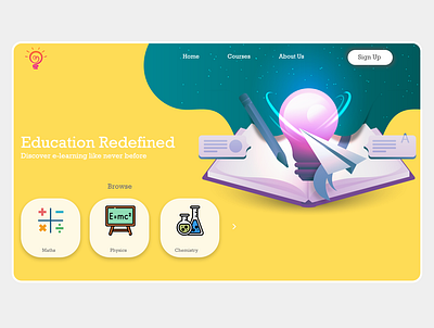 E-learning adobexd agency design dribbble edtech education ui user interface ux webdesign website