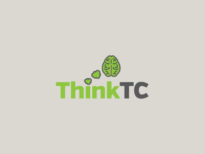 Think brain branding identity logo think