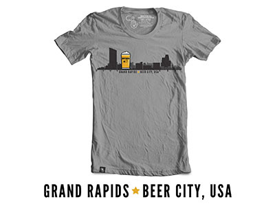 Beer City, USA beer city brewed in michigan grand rapids t shirt