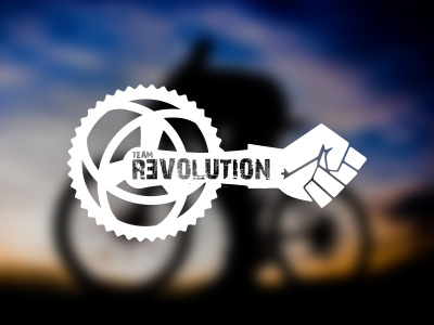 Revolution bike branding crank identity logo