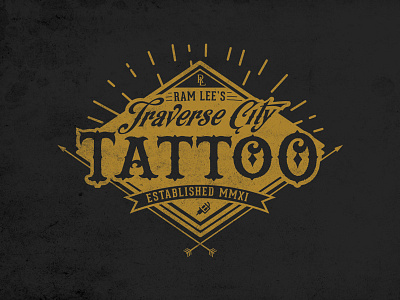 Tattoo Shop Logo branding logo script tattoo vintage