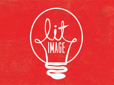 New Lit Image Identity 2 identity lightbulb lit image logo red texture white