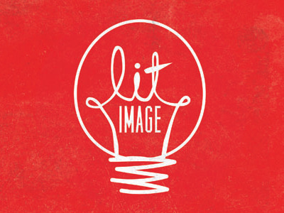 New Lit Image Identity 3 identity lightbulb lit image logo red texture white