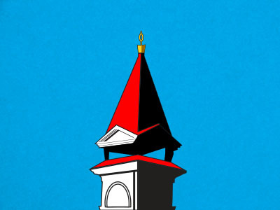 Spire Illustration cupola spire state hospital traverse city vector