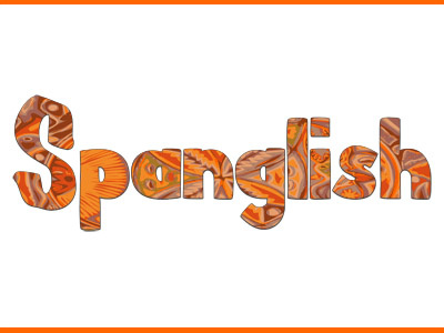 Spanglish cafe identity logo orange restaurant tamales