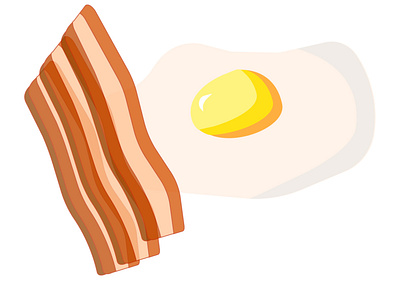 Bacon and Egg adobe illustrator illustration vector art