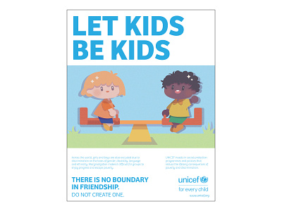 UNICEF Poster design illustration illustrator indesign poster vector vector art