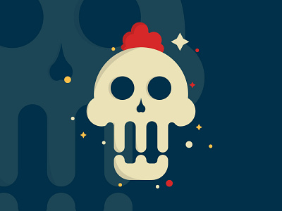 Skull Flat Illustration app branding design design app dribbble flat illustration mobile skull art skulls vector web