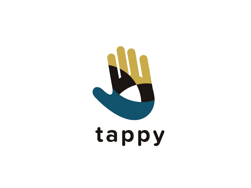 Tappy alternative hand finger touchscreen touch connect tap logo