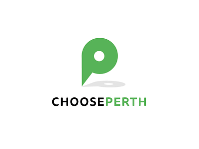 Choose Perth logo Alternative canada green logo logotype p perth pin