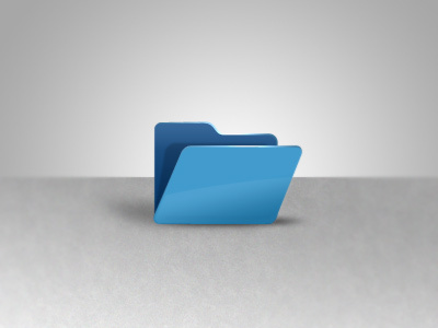 Folder icon app application blue file folder icon ipad pasta