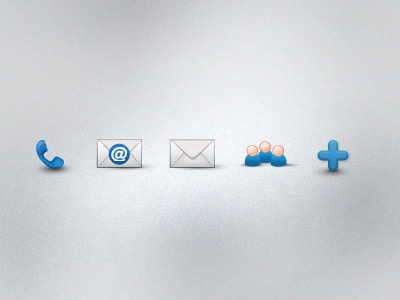 icons email group icons phone text