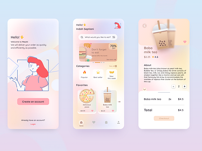 Food delivery app app design