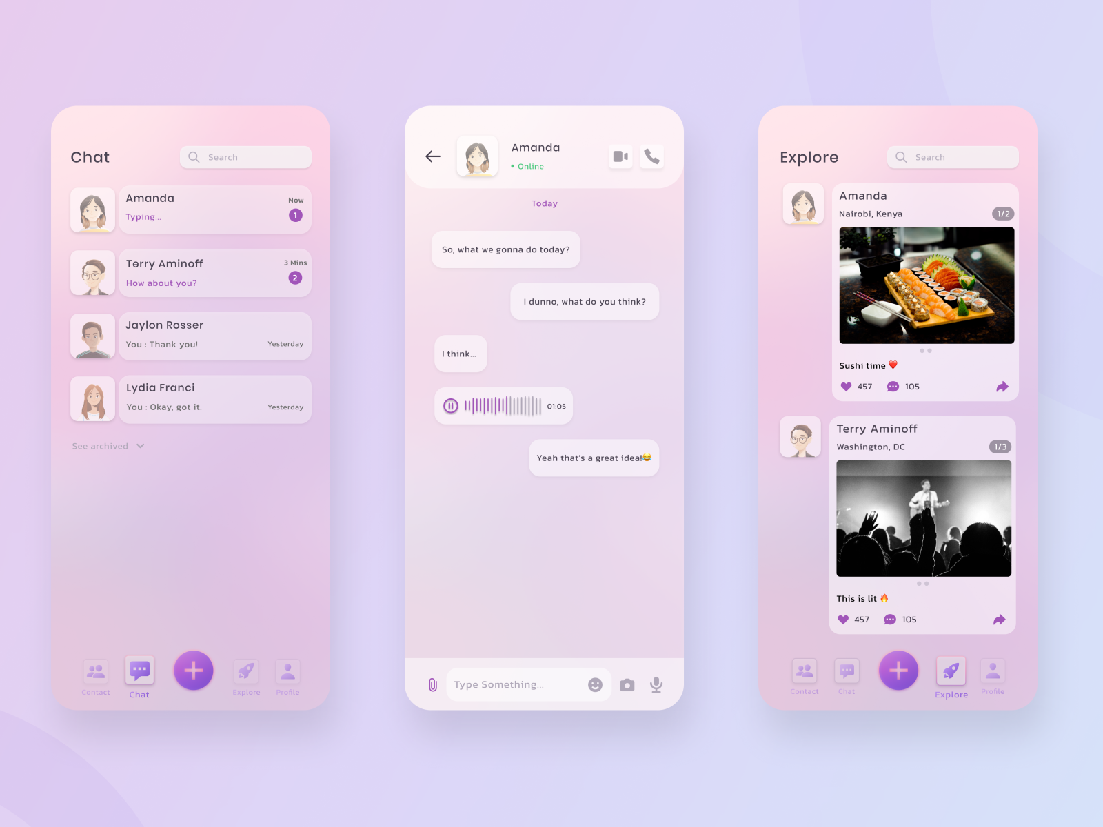 80s Chat App-Light Mode by Ndah on Dribbble