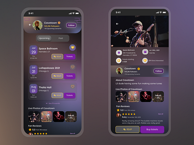 Music Events App - Dark